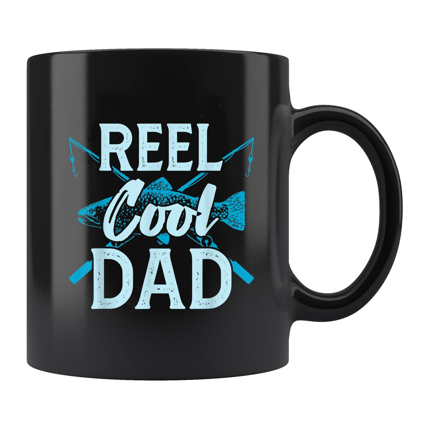 Reel Cool Dad Mug Mens Reel Cool Dad Fishing Pole Daddy Grandpa Cool Mug , 11oz or 15oz, Happy Fathers Day Gift Ideas For Dad