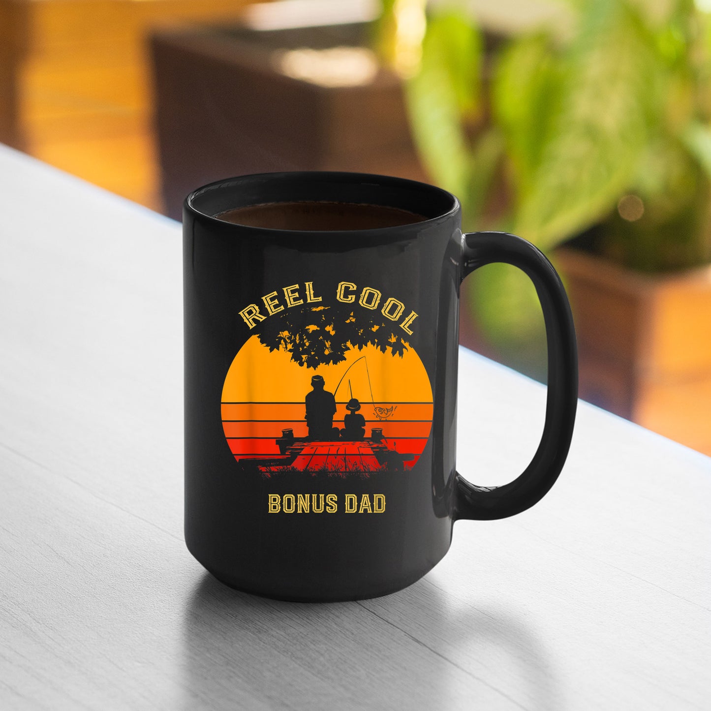 Bonus Dad Mug Mens Reel Cool Fishing Bonus Dad Mug , 11oz or 15oz, Happy Fathers Day Gift Ideas For Dad