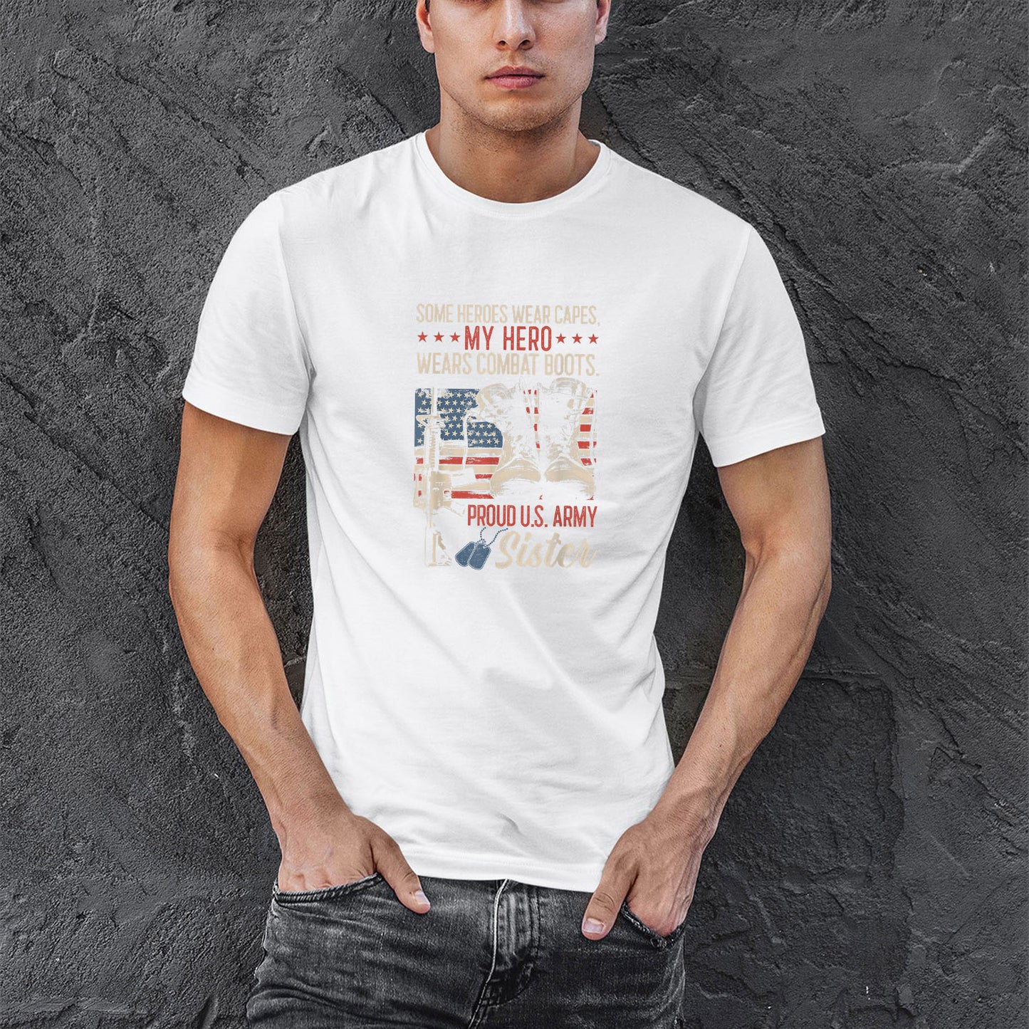 Memorial Day 2021 Proud Sister Of A Us Marine Shirt, My Hero Wear Combat Boots Proud Army Sister Women Shirt For Men, Cotton Shirt, Air Force Memorial Shirt, Usaf T Shirt