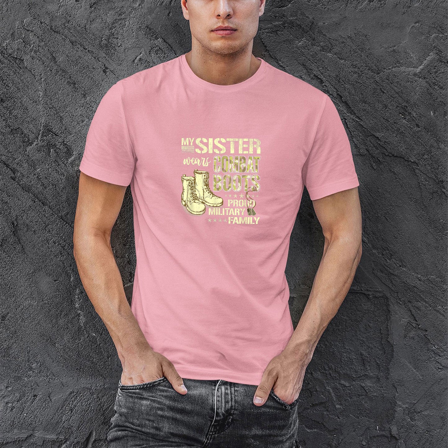 Memorial Day 2021 Proud Sister Of A Us Marine Shirt, My Sister Wears Combat Boots Proud Military Family Gift Shirt For Men, Cotton Shirt, Air Force Memorial Shirt, Usaf T Shirt