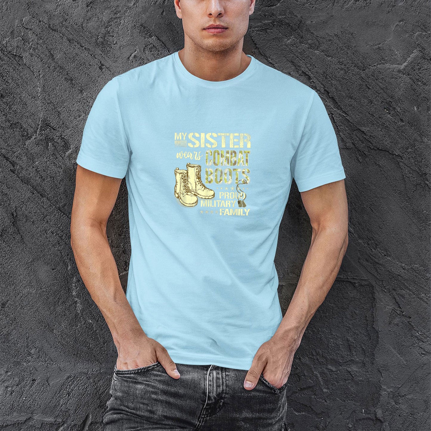 Memorial Day 2021 Proud Sister Of A Us Marine Shirt, My Sister Wears Combat Boots Proud Military Family Gift Shirt For Men, Cotton Shirt, Air Force Memorial Shirt, Usaf T Shirt