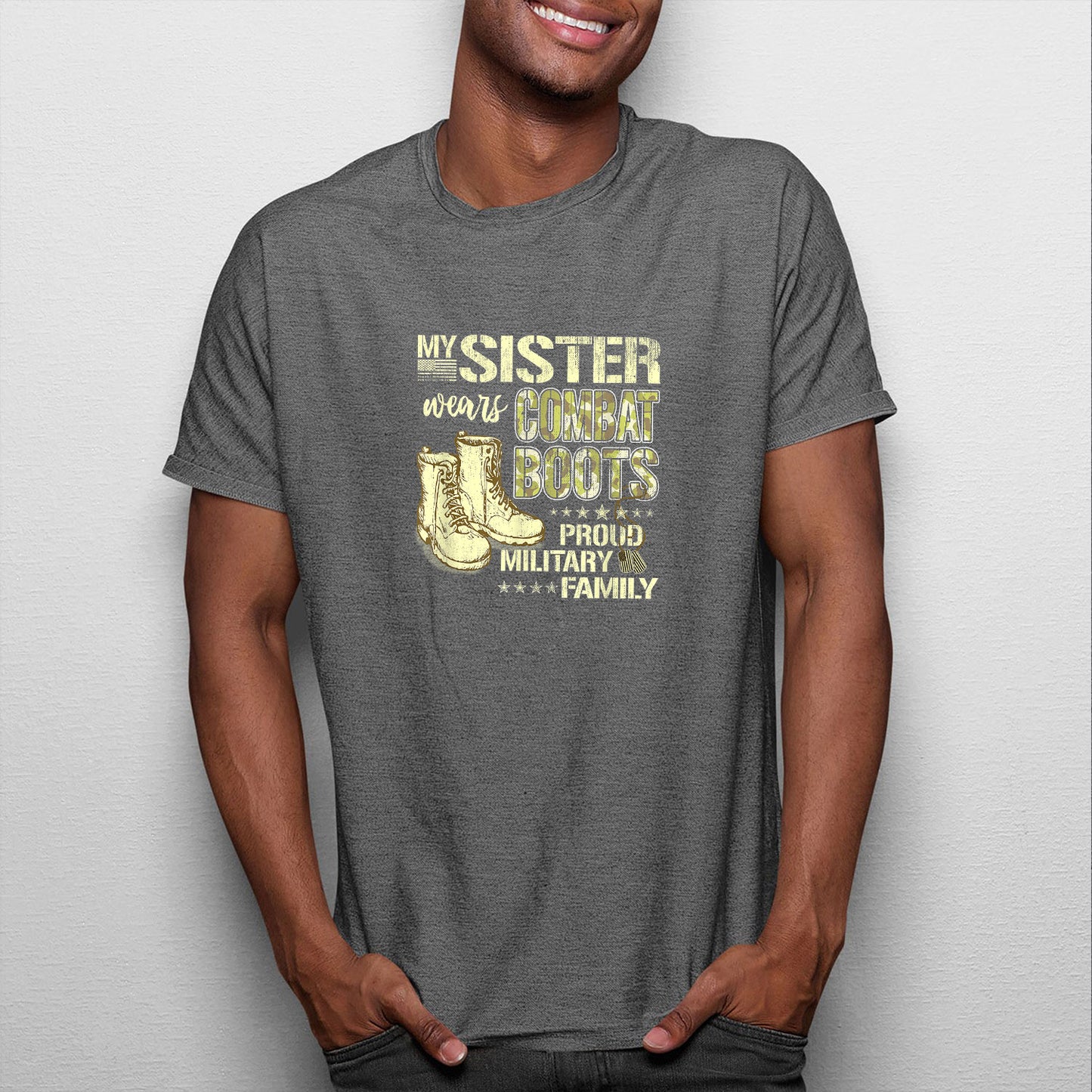Memorial Day 2021 Proud Sister Of A Us Marine Shirt, My Sister Wears Combat Boots Proud Military Family Gift Shirt For Men, Cotton Shirt, Air Force Memorial Shirt, Usaf T Shirt