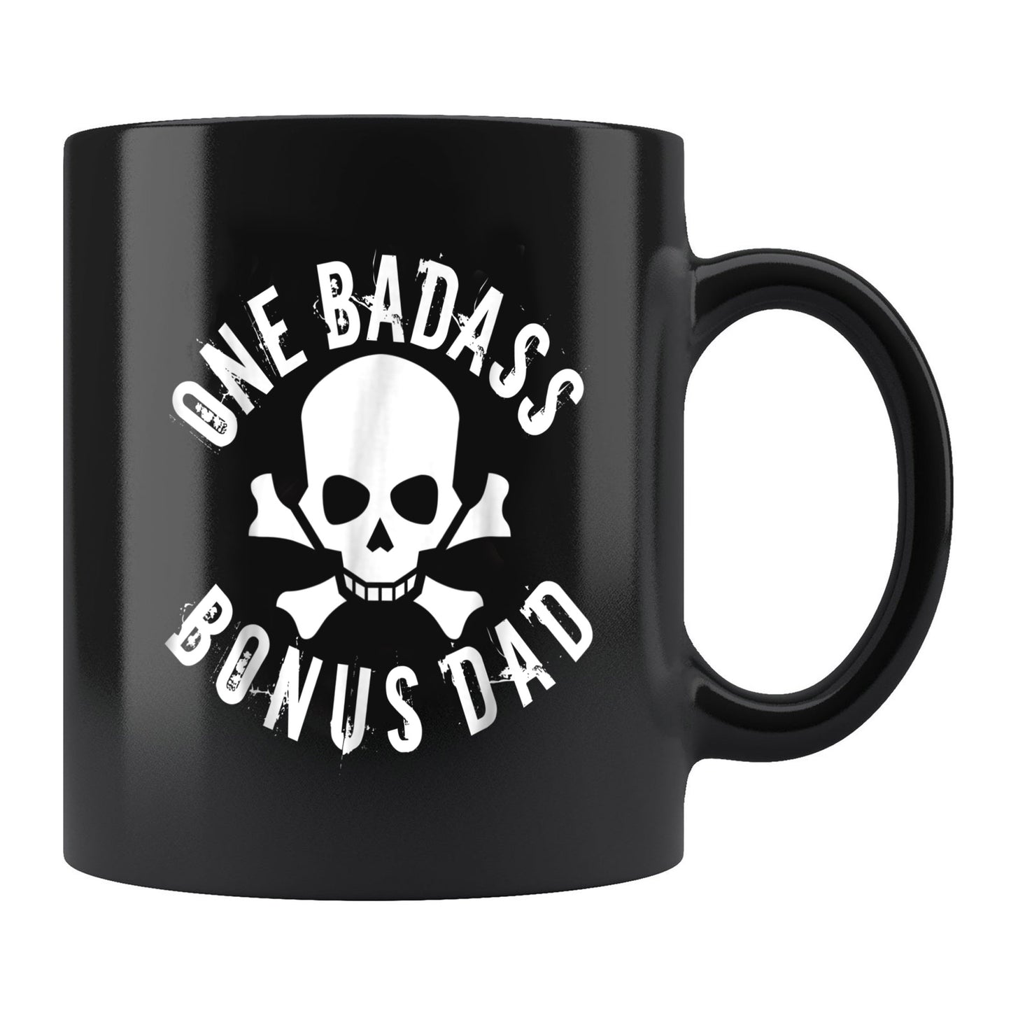 Bonus Dad Mug One Badass Bonus Step Dad Birthday Gift Mug , 11oz or 15oz, Happy Fathers Day Gift Ideas For Dad