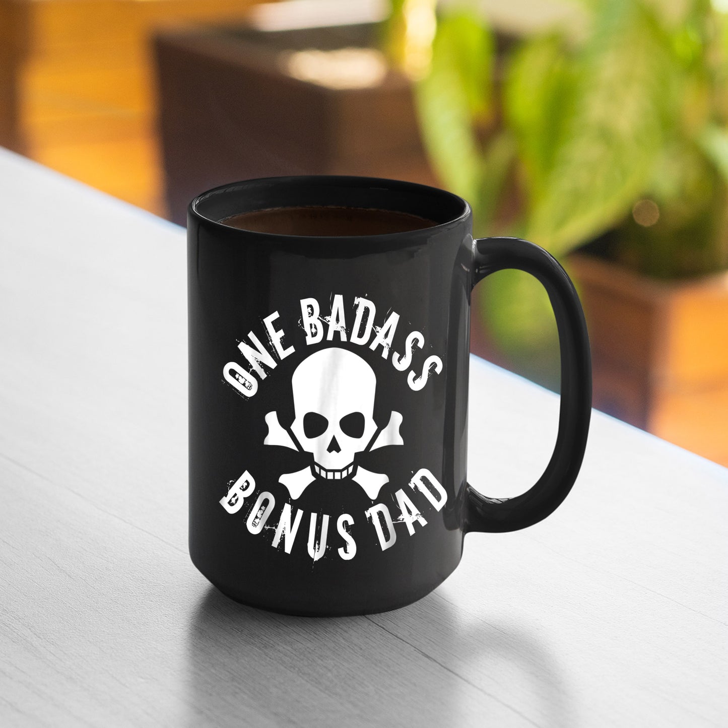 Bonus Dad Mug One Badass Bonus Step Dad Birthday Gift Mug , 11oz or 15oz, Happy Fathers Day Gift Ideas For Dad