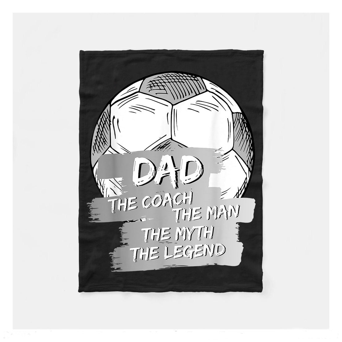 Dad The Coach The Man The Myth The Legend Soccer Dad Gift Sherpa Blanket, Soccer Blankets, Soccer Gifts, Happy Fathers Day Gift Ideas For Dad
