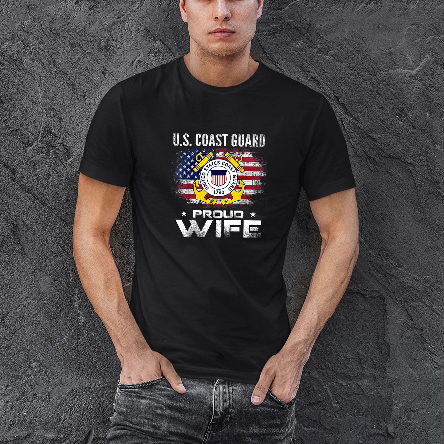 Memorial Day 2021 Coast Guard Wife Shirt, US Coast Guard Proud Wife With American Flag Gift Veteran Shirt For Men, Cotton Shirt, Air Force Memorial Shirt, Usaf T Shirt