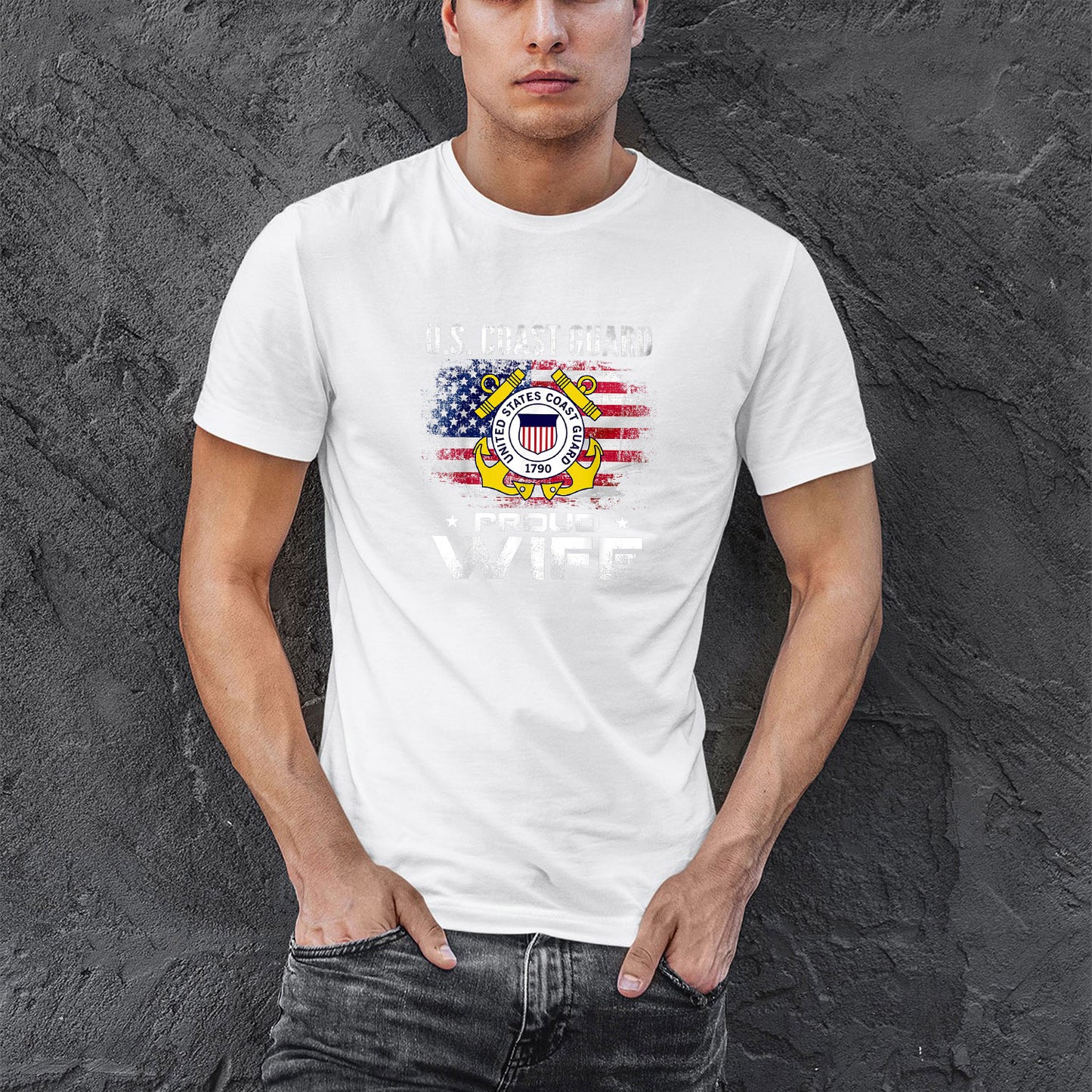 Memorial Day 2021 Coast Guard Wife Shirt, US Coast Guard Proud Wife With American Flag Gift Veteran Shirt For Men, Cotton Shirt, Air Force Memorial Shirt, Usaf T Shirt
