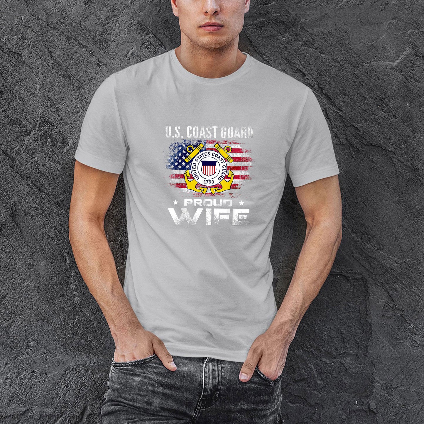 Memorial Day 2021 Coast Guard Wife Shirt, US Coast Guard Proud Wife With American Flag Gift Veteran Shirt For Men, Cotton Shirt, Air Force Memorial Shirt, Usaf T Shirt