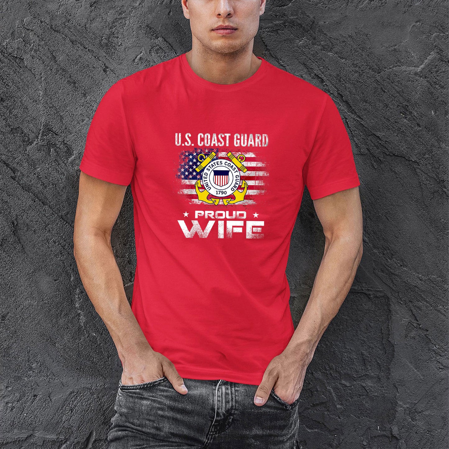 Memorial Day 2021 Coast Guard Wife Shirt, US Coast Guard Proud Wife With American Flag Gift Veteran Shirt For Men, Cotton Shirt, Air Force Memorial Shirt, Usaf T Shirt