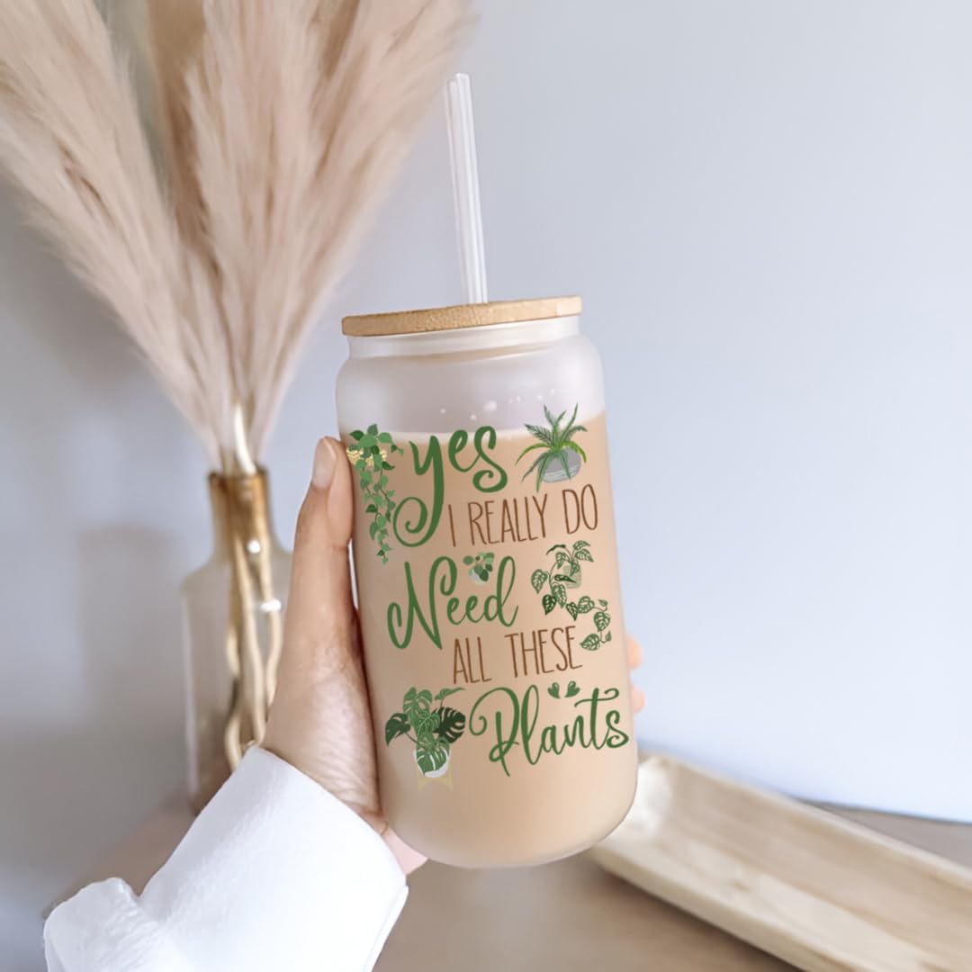 B0CS67883P - Mothers Day Gift for Plant Lover - Plant Glass Cup, Gardening Coffee Mug for Mom, Dad, Garden Lover, Garden Crazy Plants Lady Gifts, Unique Present for Women, Men, Gardener on Birthday, Christmas