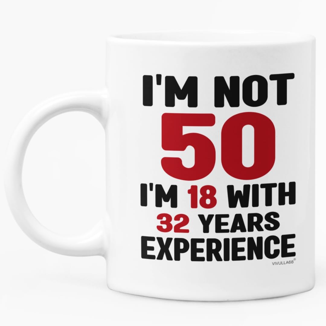 Vivulla68 50th Birthday Gifts For Him, Women Mens 50th Birthday Gift Ideas, 50th Birthday Gifts For Men Funny, Fifty Birthday Gifts For Men And Women, Turning 50 Gifts, 50th Cups, 50th Birthday Mug