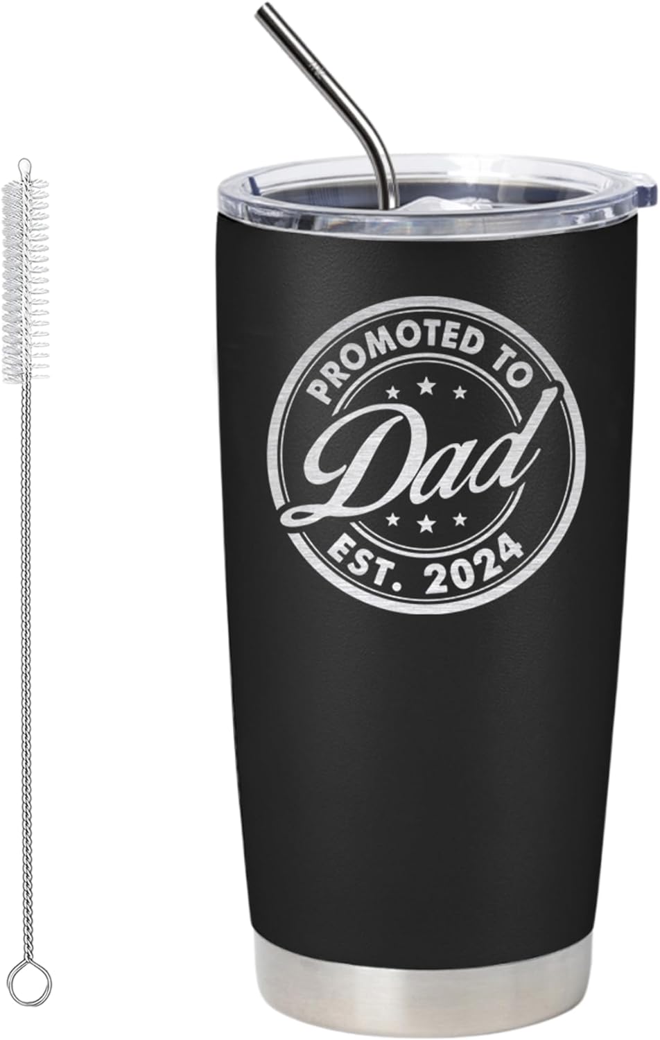 Vivulla68 Promoted To Dad 2024 Tumbler, Dad Est 2024 Mug, Dad Established 2024 Coffee Cup, New Parents Gifts, First Time Daddy Gifts For Fathers Day And Christmas, Father To Be, Daddy To Be Gift Ideas