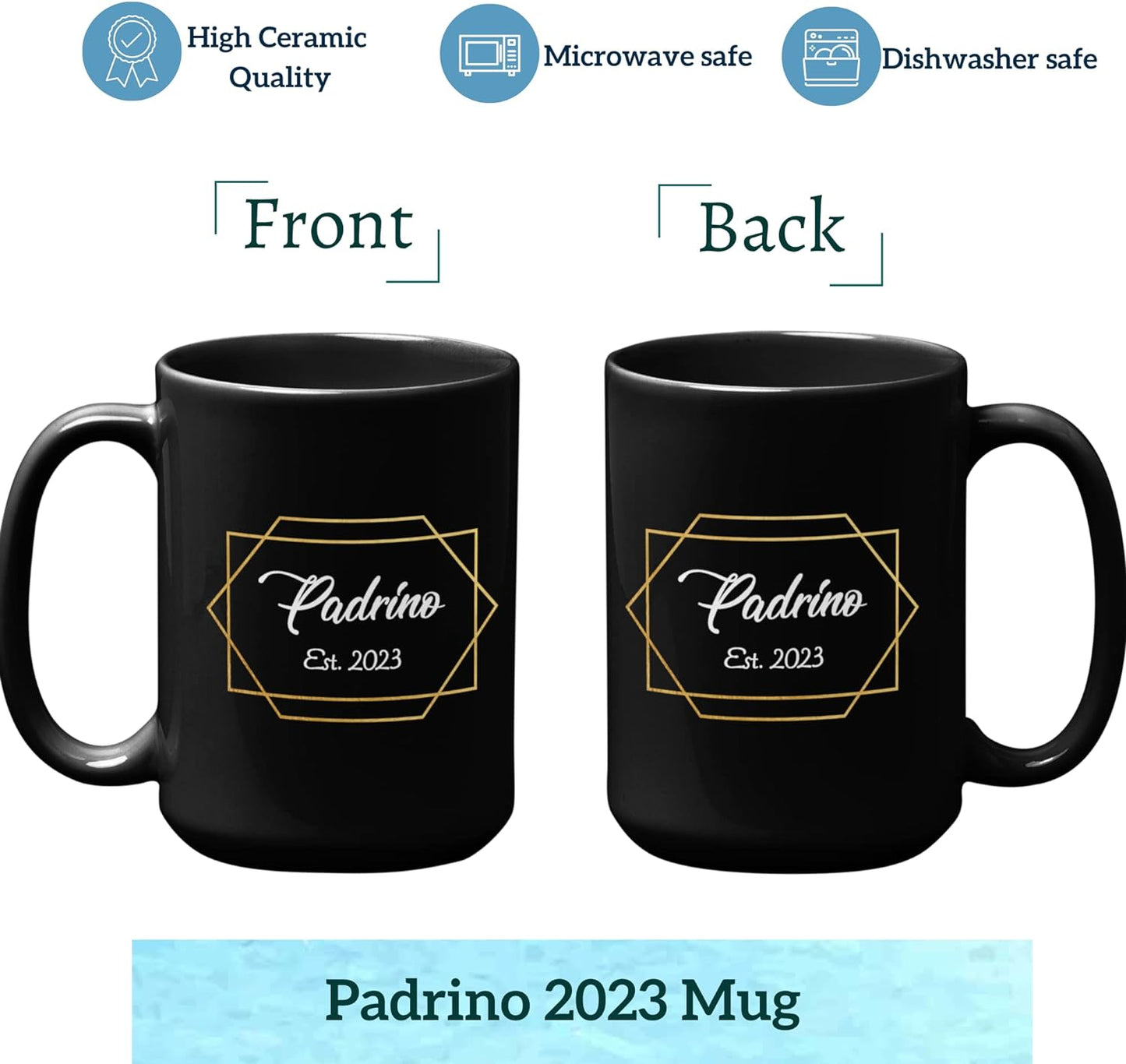 Padrino Madrina Coffee Mugs, God Parents Presents Proposal, Padrinos De Bautizo Propuesta Gifts, Madrina Padrinos Proposal Spanish Mug Set, Godfather Announcement Gift, Godparents Proposal Gift