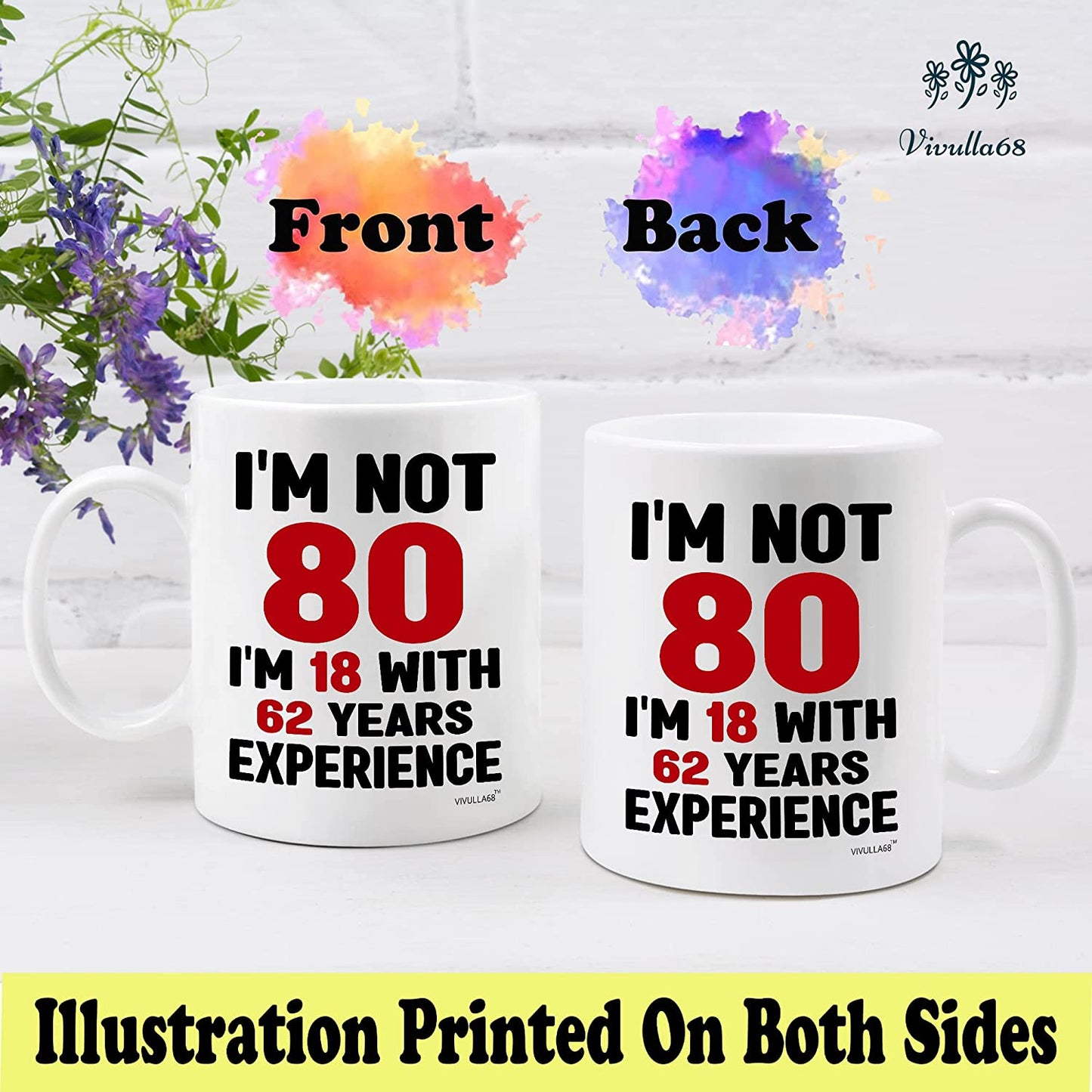 80th Birthday Gifts for Women Men, 80 Year Old Birthday Gifts for Women Men, 1943 Birthday Gifts for Women Men, Gifts for 80 Year Old Woman Birthday, 80 Birthday Gifts for Women Men, 11 Oz mug