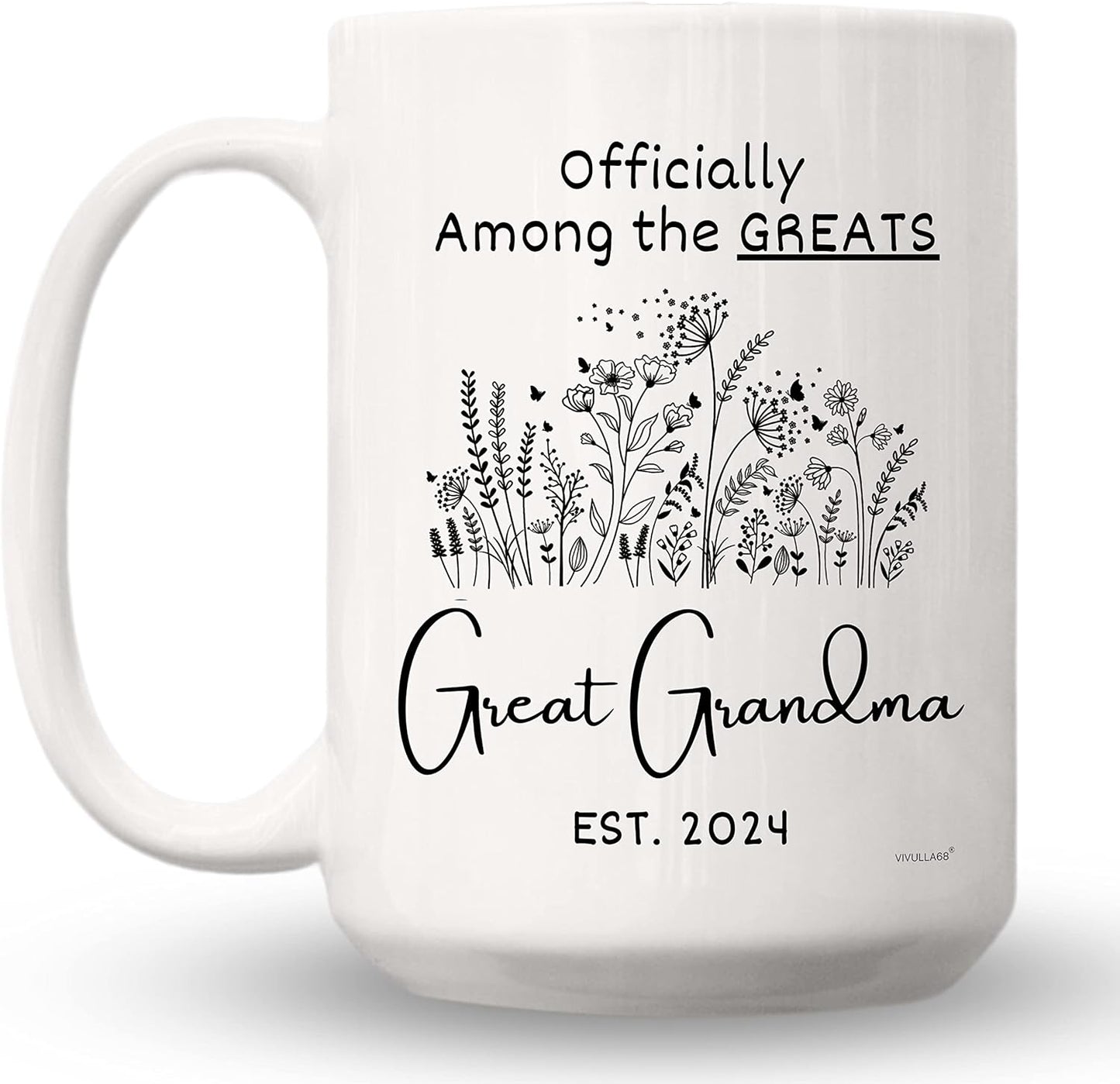 Vivulla68 Great Grandma Mug 2024, New Great Grandma Gifts, Youre Going To Be Great Grandparents Gifts, Presents For Great Grandma Pregnancy Announcement, Happy Mothers Day Gifts for Great Grandmother