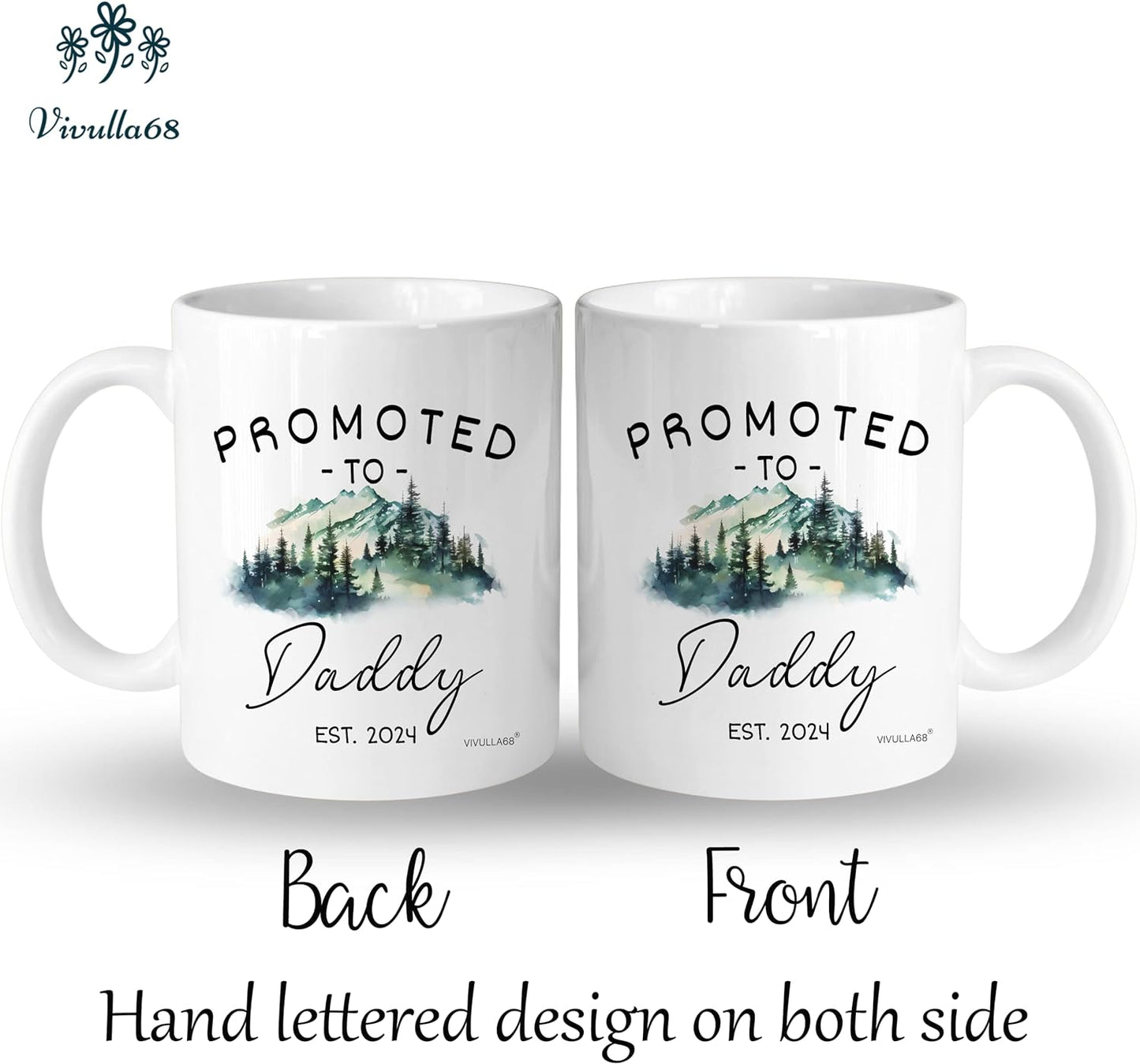 Vivulla68 Promoted to Parents Mommy Daddy 2024 Mugs, New Parent Gifts for Couple, New Mom and Dad Gifts First Time 2024, New Parents Christmas Gifts, Parent Coffee Mugs, Mom and Dad Mugs
