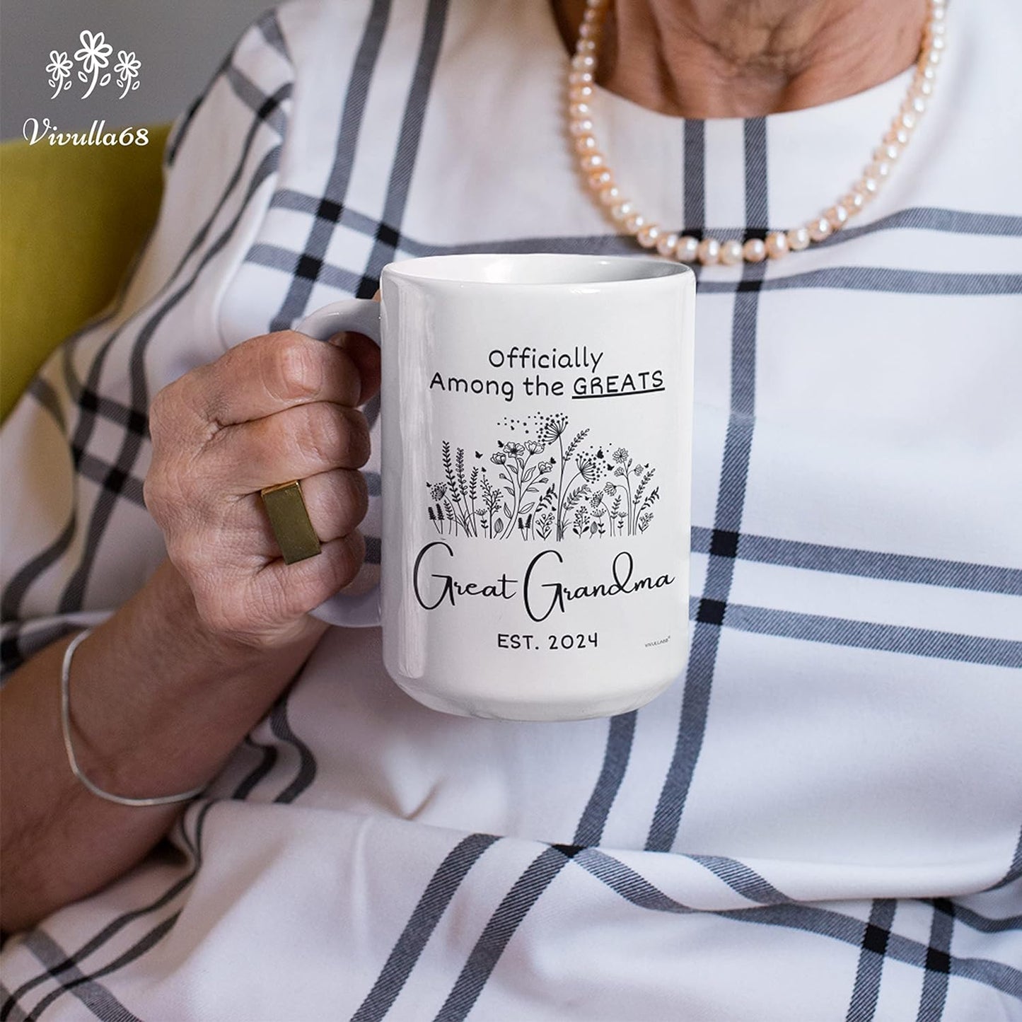 Vivulla68 Great Grandma Mug 2024, New Great Grandma Gifts, Youre Going To Be Great Grandparents Gifts, Presents For Great Grandma Pregnancy Announcement, Happy Mothers Day Gifts for Great Grandmother