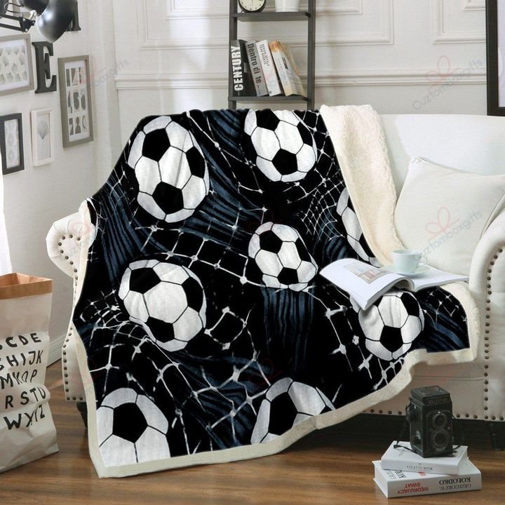 Soccer Sherpa Blanket,  Soccer Blankets, Custom Soccer Gifts For Coach And Soccer Players, Custom Birthday Gift For Soccer Player