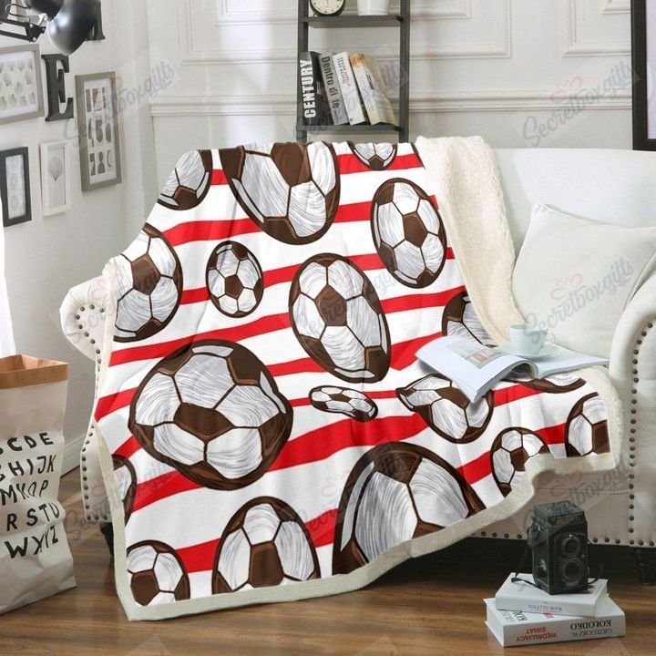 Soccer Sherpa Blanket,  Soccer Blankets, Custom Soccer Gifts For Coach And Soccer Players, Custom Birthday Gift For Soccer Player