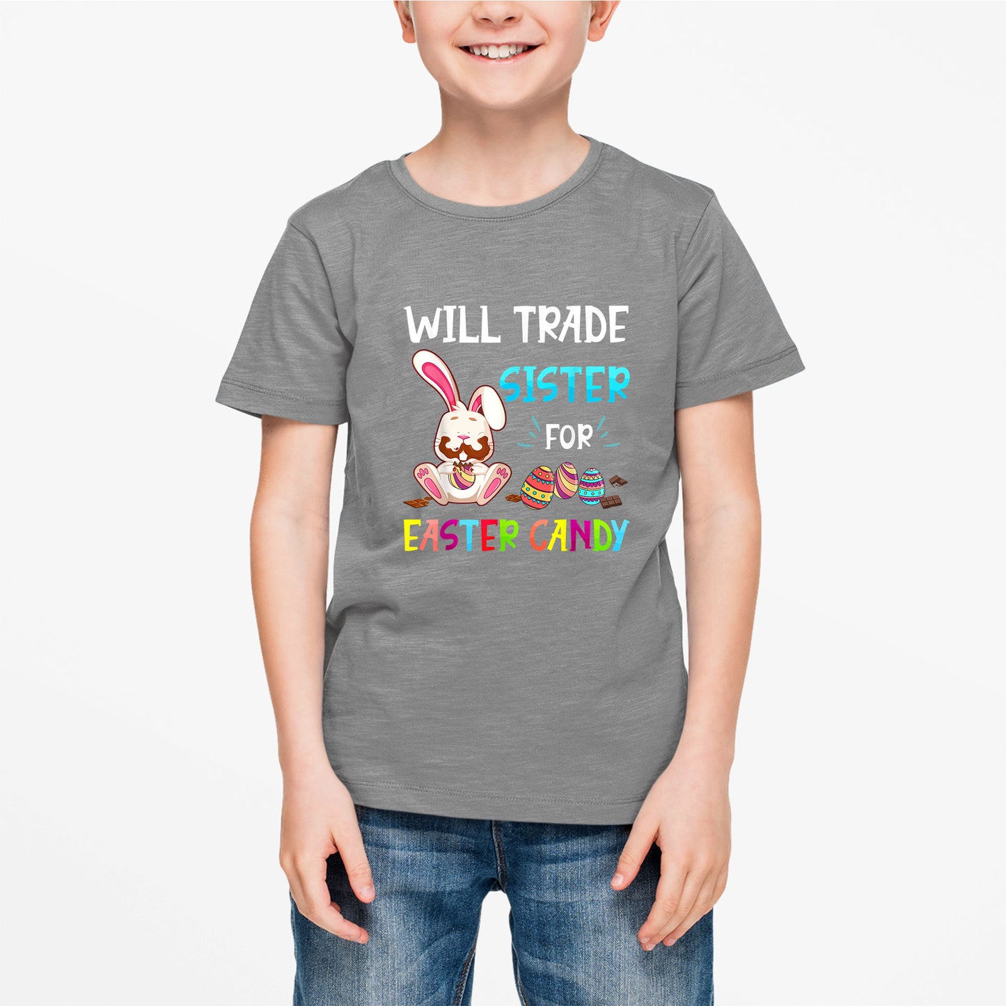 I Will Trade Sister For Easter Candy Shirt, Funny Easter Shirt, Toddler Boy Easter Shirt, Easter Gifts For Kids, Easter Gifts For Toddlers