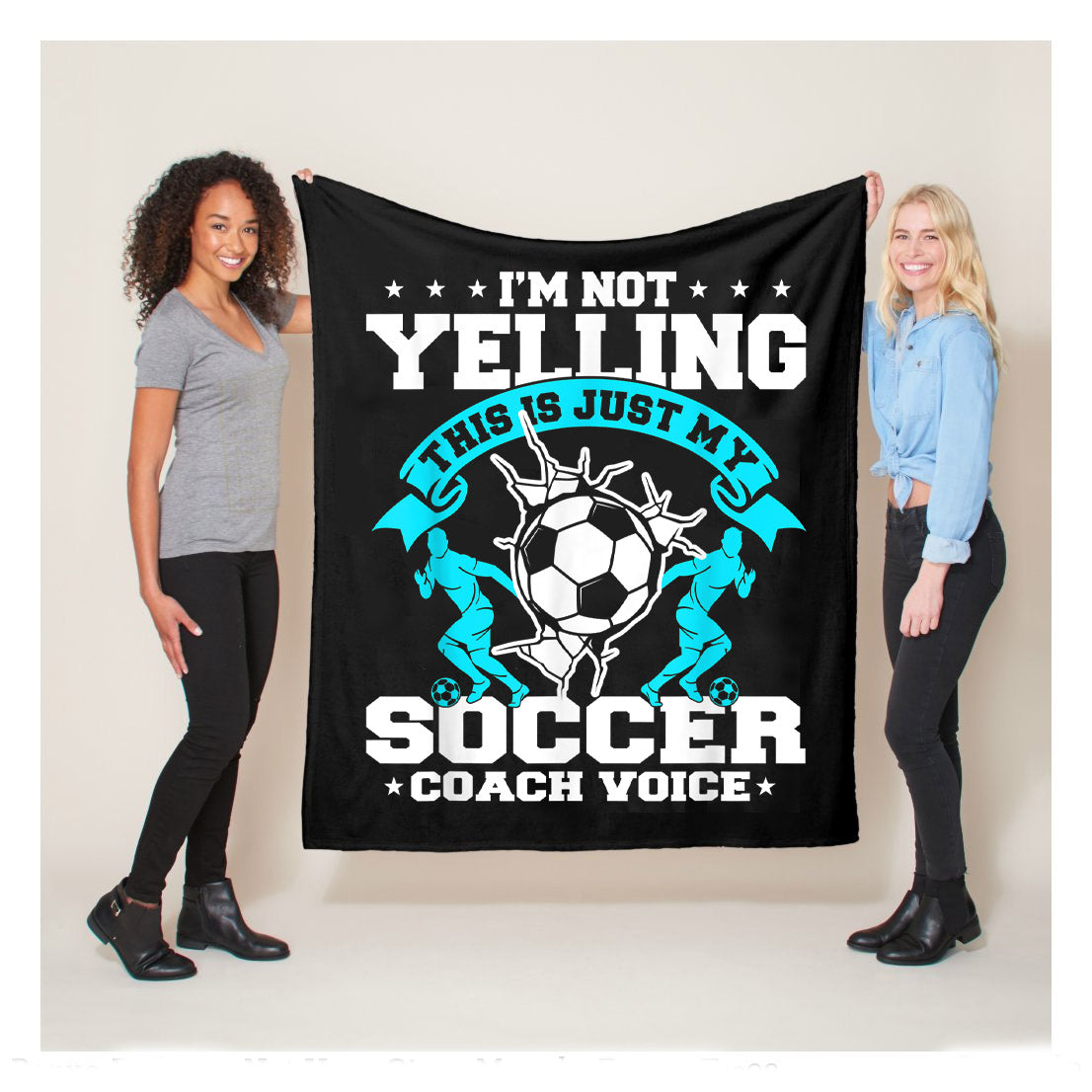 Im Not Yelling This Is Just My Soccer Coach Voice Funny Fleece Blanket  Soccer Outdoor Blankets, Soccer Gifts For Coach And Soccer Players, Birthday Gift For Soccer Player