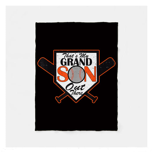 That's My Grandson Out There Sherpa Blankets, Baseball Blankets, Best Baseball Gifts Idea, Baseball Grandpa Gifts Baseball Grandma Gifts, Baseball Birthday Gifts For Grandpa Baseball Birthday Gifts For Grandma