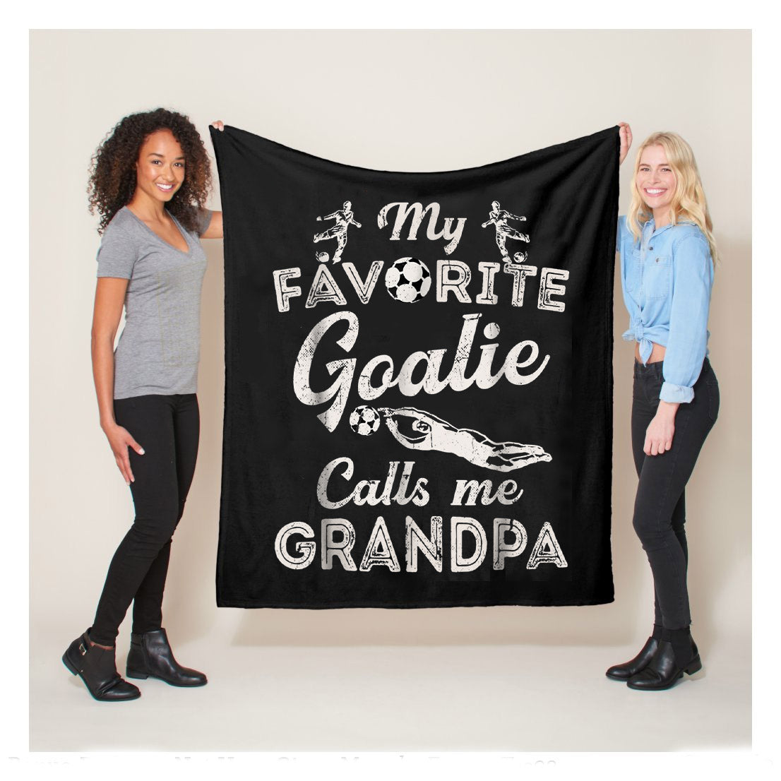My Favorite Call Me Grandpa Sherpa Blanket,  Soccer Blankets, Soccer Gifts, Happy Fathers Day Gift Ideas For Grandpa