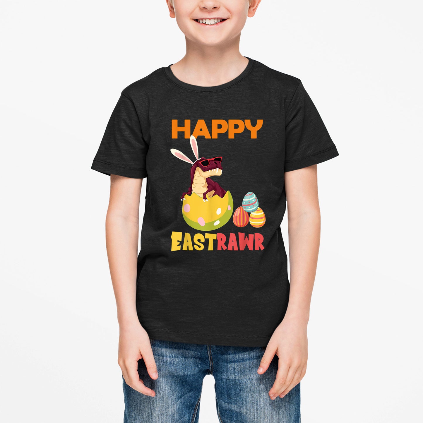 Dinosaur Happy Easter Shirt, Girls Boys Easter Shirt, Easter Gifts For Kids, Easter Gifts For Toddlers