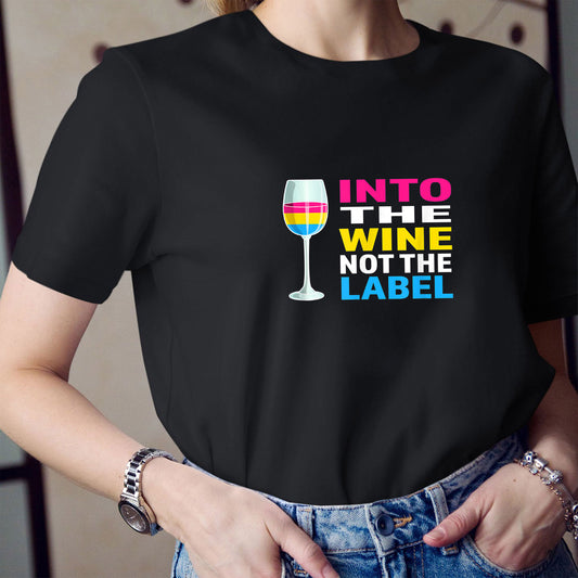 Into The Wine Not The Label Vintage Retro Pride Shirt, David Rose LGBTQ Pride T-Shirt Short Sleeve, Rainbow  Pride Month T-Shirt, Schitts Creek Shirt