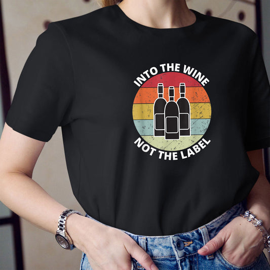 Into The Wine Not The Label Vintage Retro Pride Shirt, David Rose LGBTQ Pride T-Shirt Short Sleeve, Rainbow  Pride Month T-Shirt, Schitts Creek Shirt