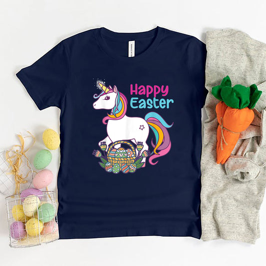 Unicorn Happy Easter Shirt, Girls Boys Easter Shirt, Easter Gifts For Kids, Easter Gifts For Toddlers