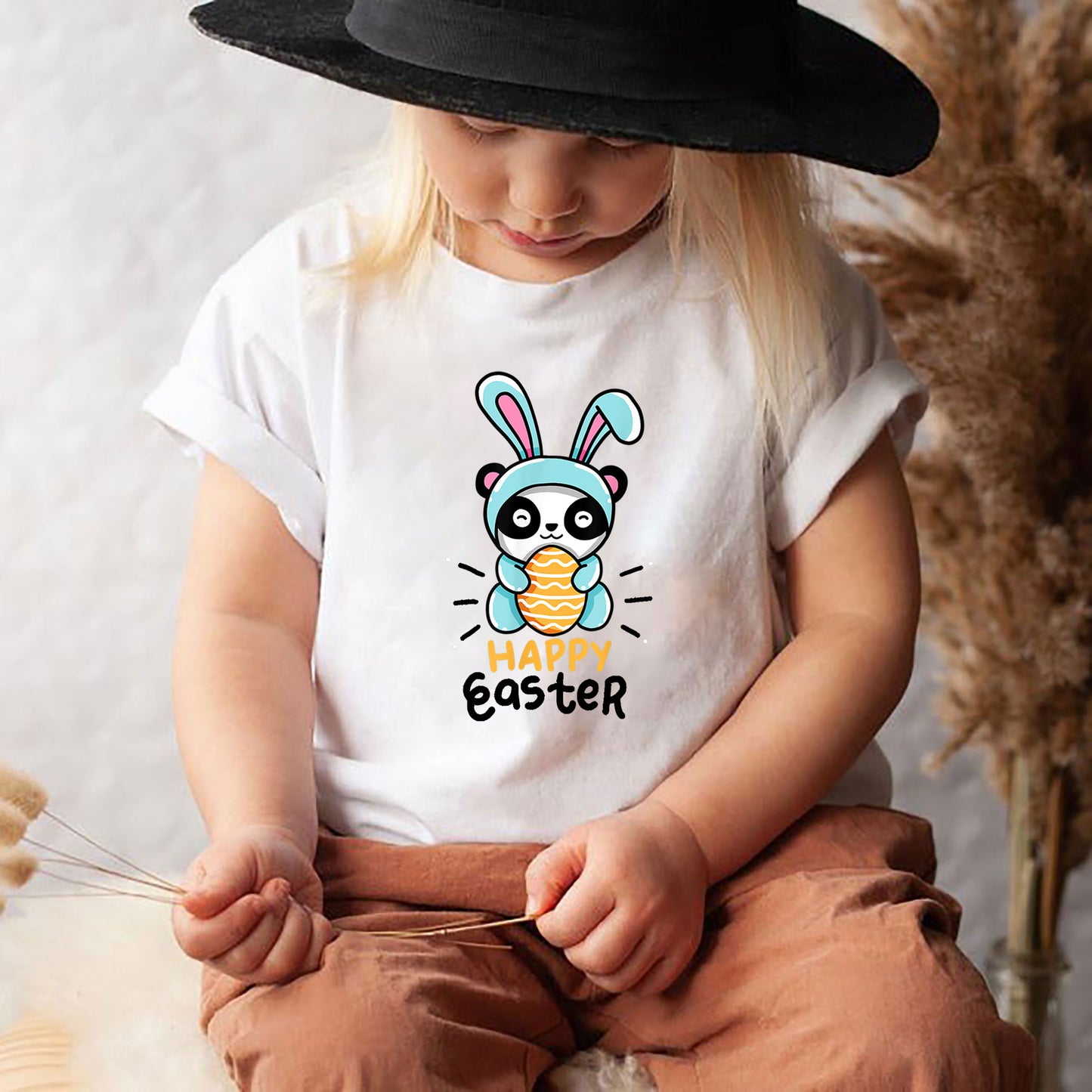 Panda Happy Easter Shirt, Girls Boys Easter Shirt, Easter Gifts For Kids, Easter Gifts For Toddlers
