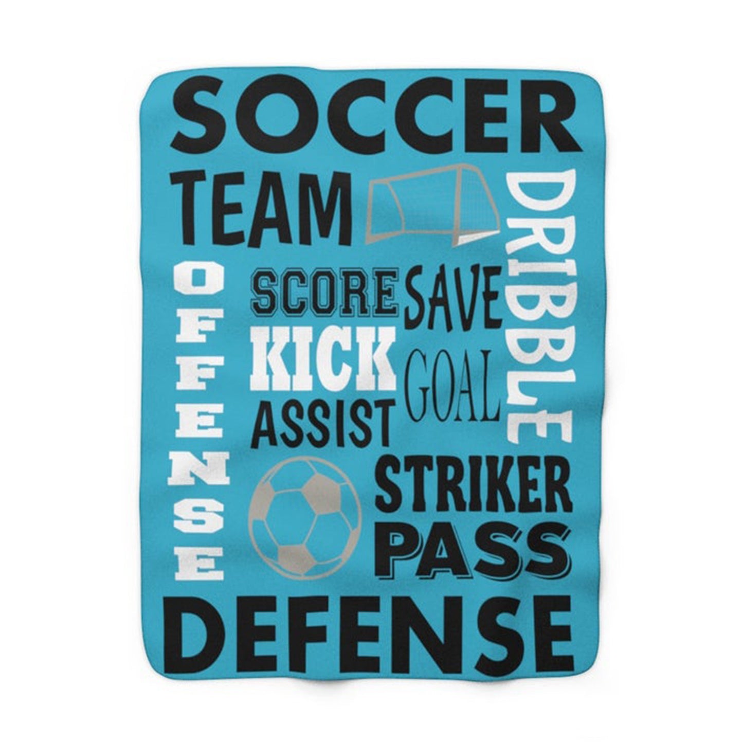 Soccer Fleece Blanket,  Soccer Blankets, Soccer Gifts, Birthday Gift For Soccer Player