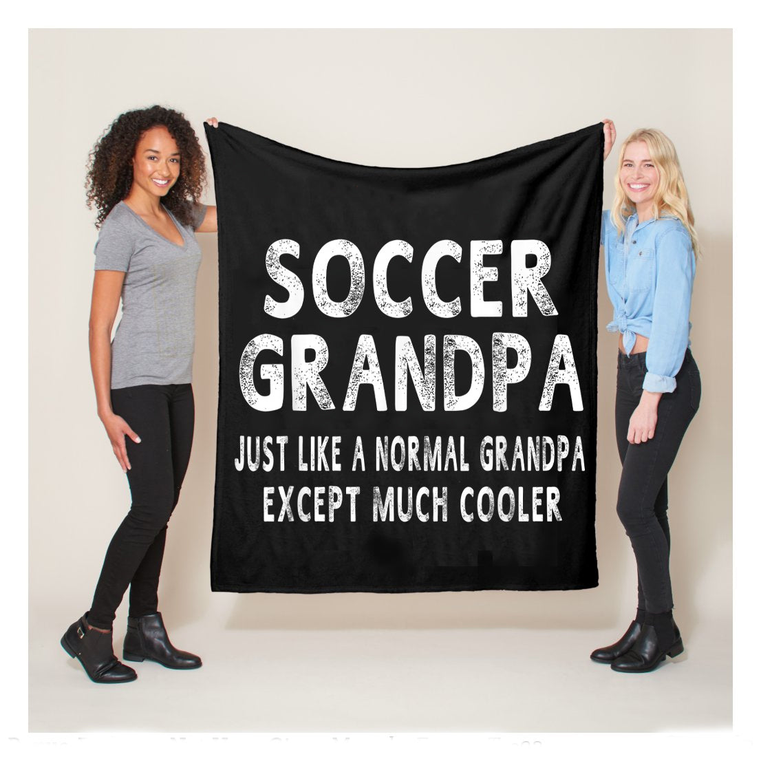 Im A Soccer Grandpa Just Like A Normal Except Much Cooler Fleece Blanket,  Soccer Blankets, Soccer Gifts, Happy Fathers Day Gift Ideas For Grandpa