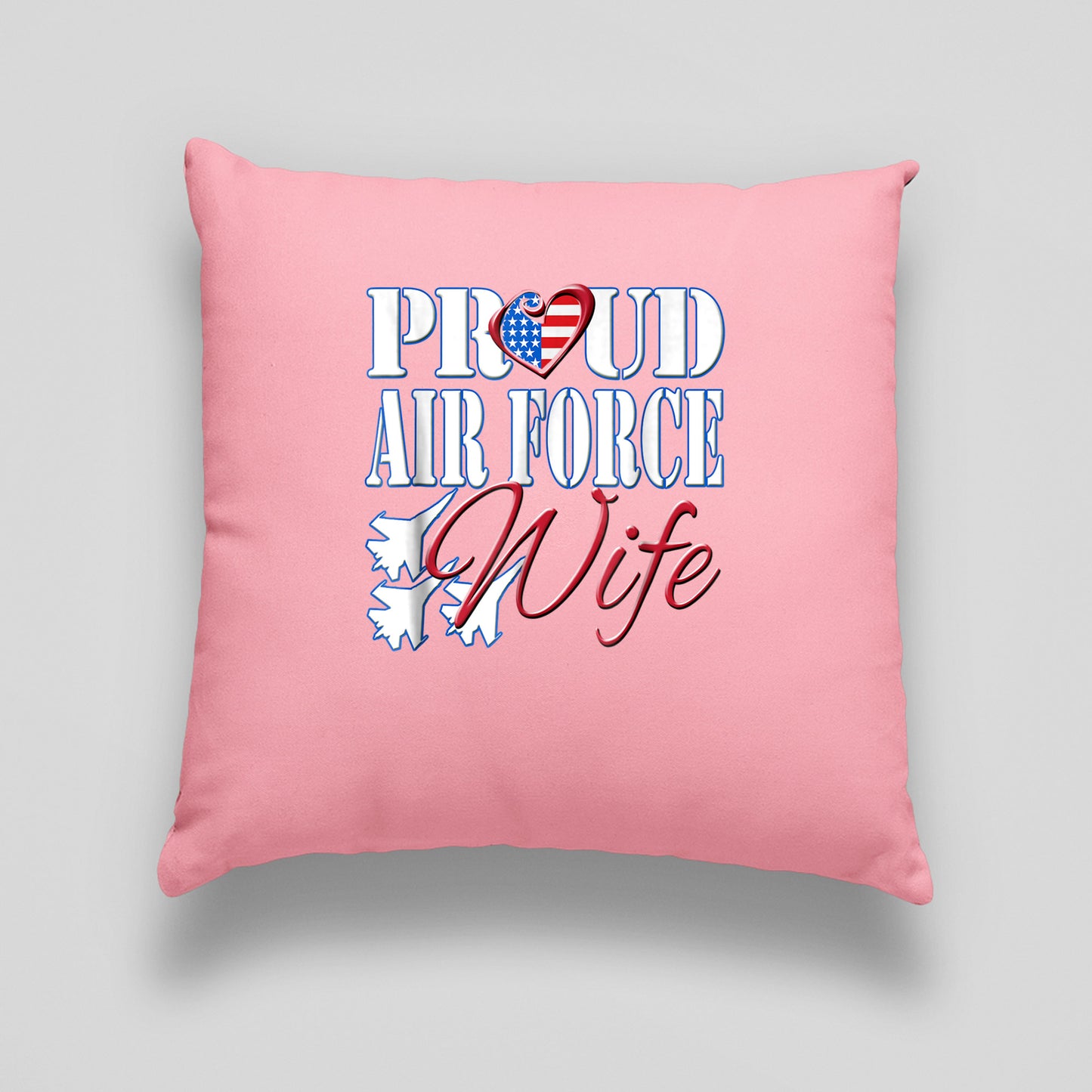 Memorial Day 2021, Air Force Memorial Print Linen Cushion, Pround Air Force Wife Pillow, For Grandma