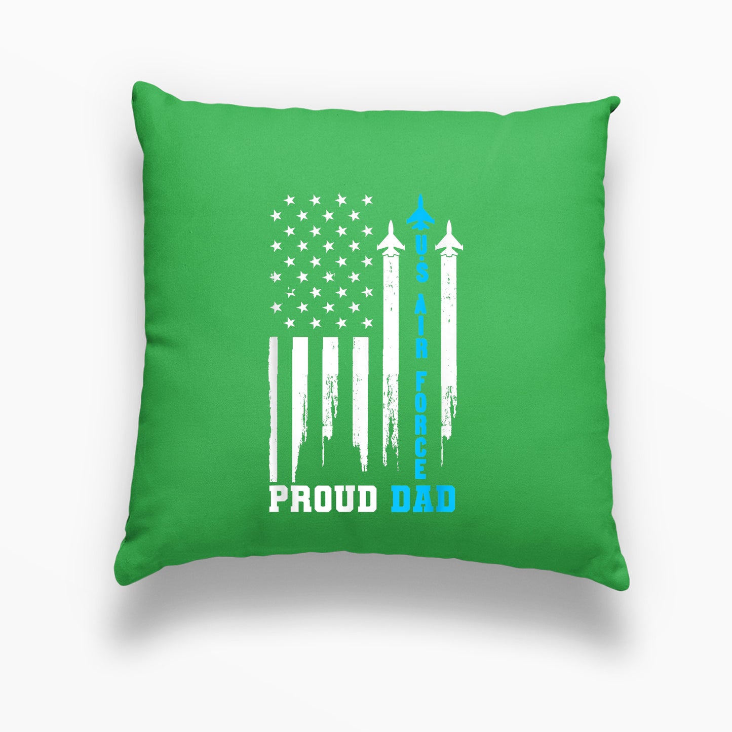 Memorial Day 2021, Air Force Memorial Print Linen Cushion, Air Force Dad Pillow, Usaf Pillow GreenFor Brother