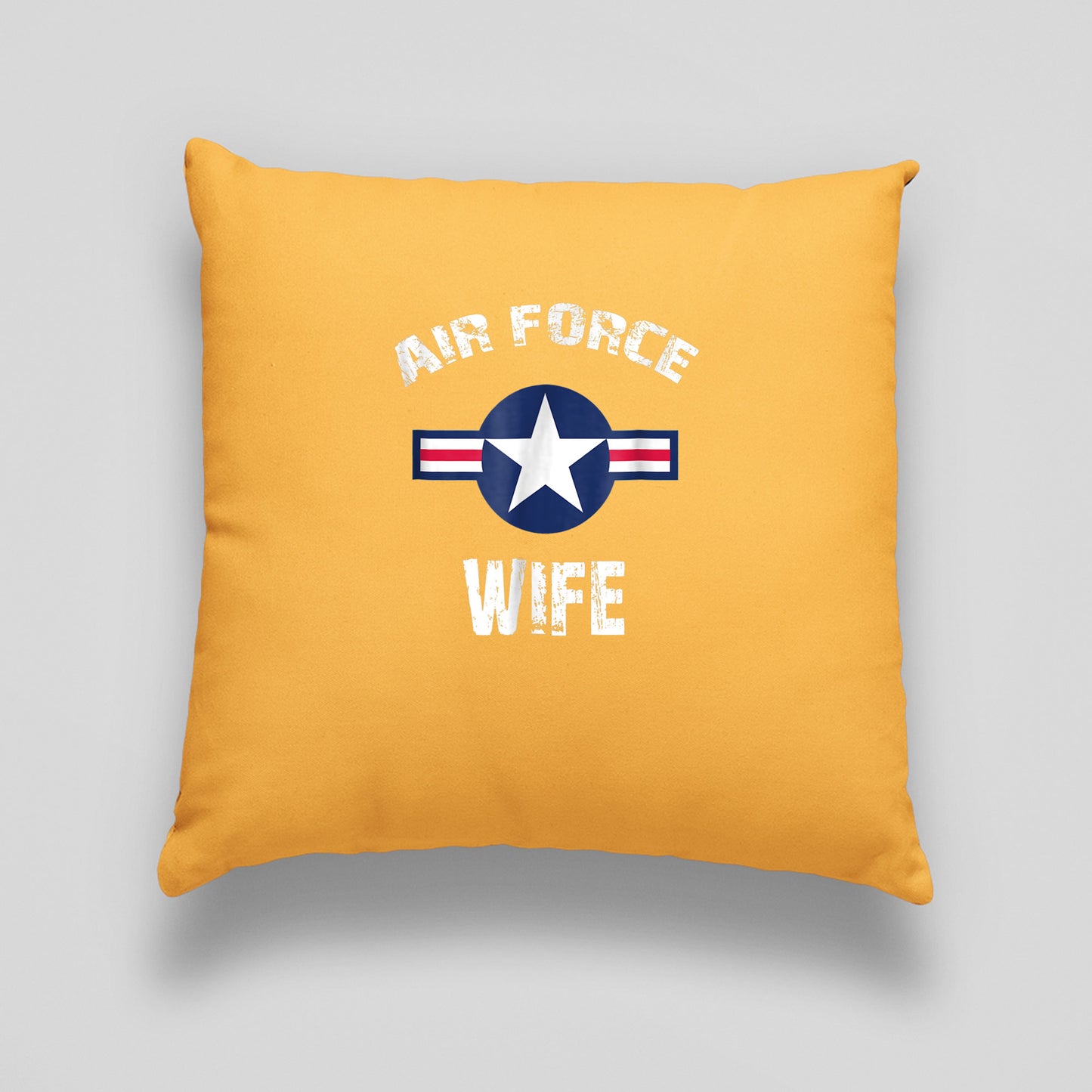 Memorial Day 2021, Air Force Memorial Pillow, Air Force Wife Print Linen Cushion, For Wife