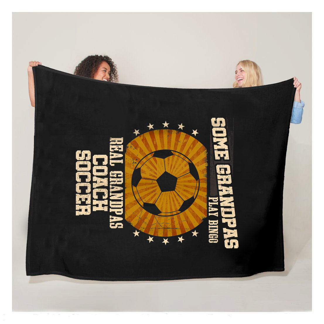 Grandpas Play Bingo Real Grandpas Coach Soccer Sherpa Blanket,  Soccer Blankets, Soccer Gifts, Happy Fathers Day Gift Ideas For Grandpa