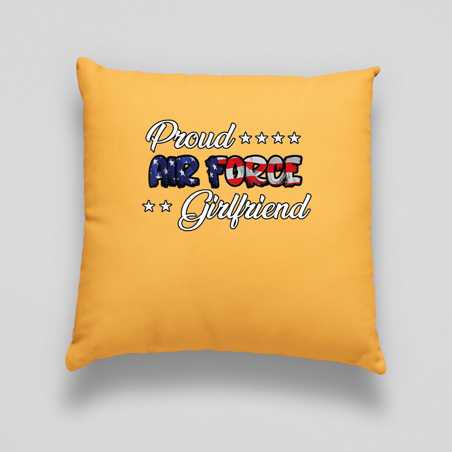 Memorial Day 2021, Air Force Memorial Pillow, US FLag Air Force Girlfrined Print Linen Cushion, For Mom From Son