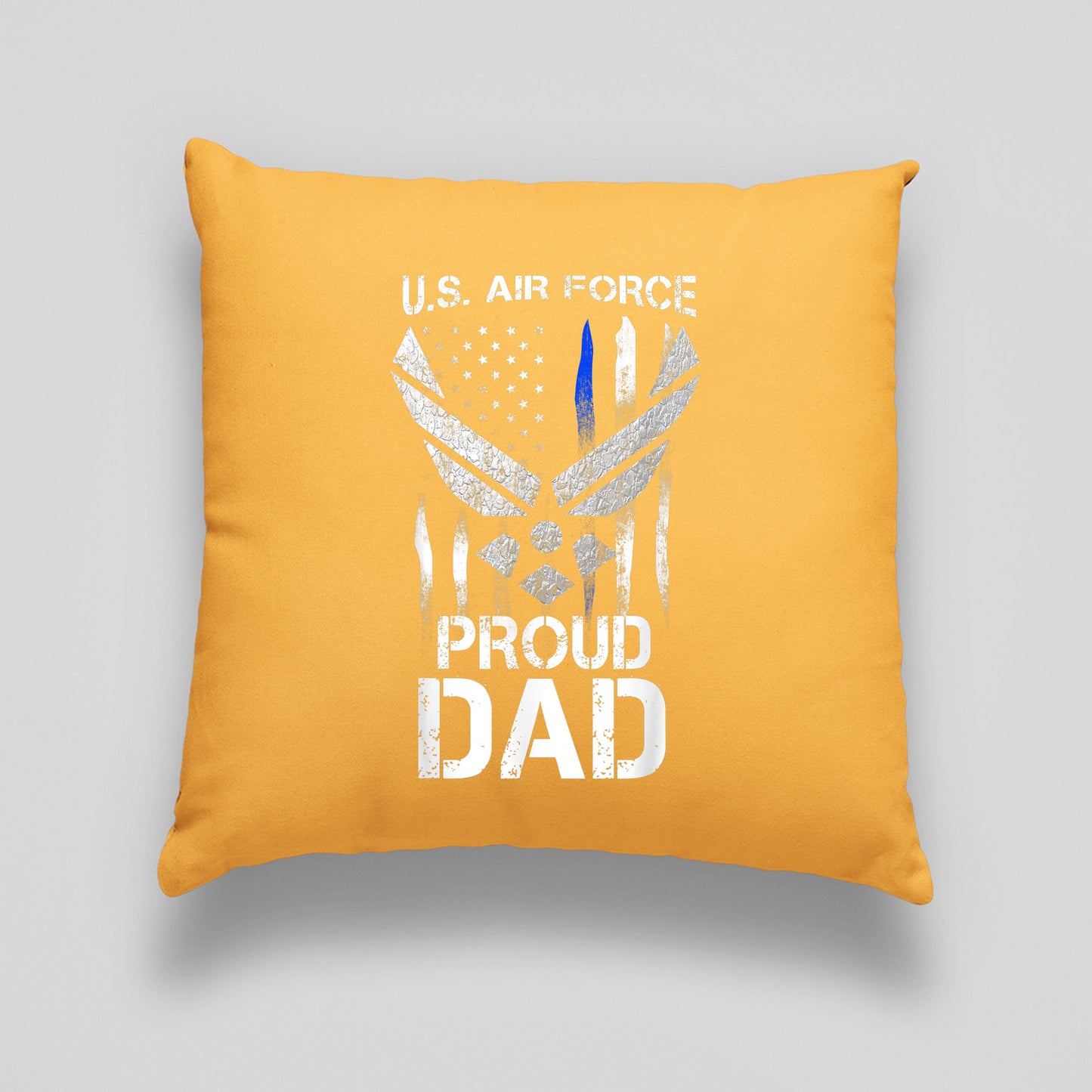 Memorial Day 2021, Pround Air Force Girlfriend Pillow, Air Force Dad Print Cushion, MustardFor Friend