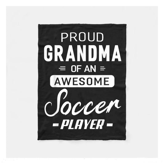 My Favorite Soccer Player Calls Me Grandma Fleece Blanket,  Soccer Outdoor Blankets, Soccer Gifts For Coach And Soccer Players, Birthday Gift For Soccer Player