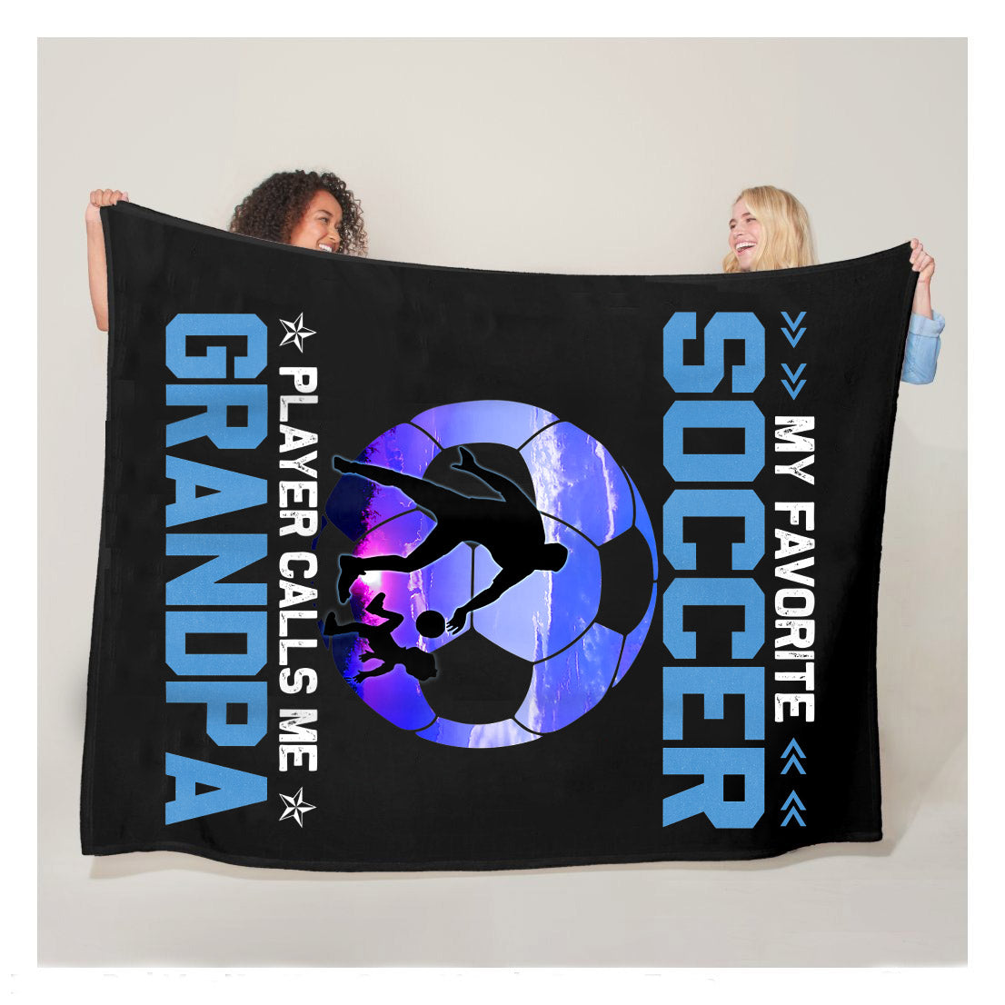 My Favorite Call Me Grandpa Fleece Blanket,  Soccer Blankets, Soccer Gifts, Happy Fathers Day Gift Ideas For Grandpa