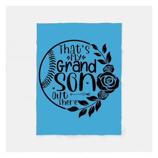 That's My Grandson Out There Sherpa Blankets, Baseball Blankets, Best Baseball Gifts Idea, Baseball Grandpa Gifts Baseball Grandma Gifts, Baseball Birthday Gifts For Grandpa Baseball Birthday Gifts For Grandma