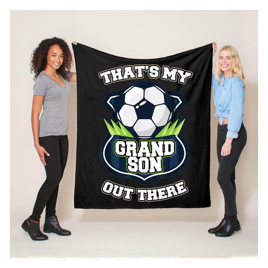 Thats My Grandson Out There Soccer Fleece Blanket,  Soccer Blankets, Soccer Gifts, Happy Fathers Day Gift Ideas For Grandpa