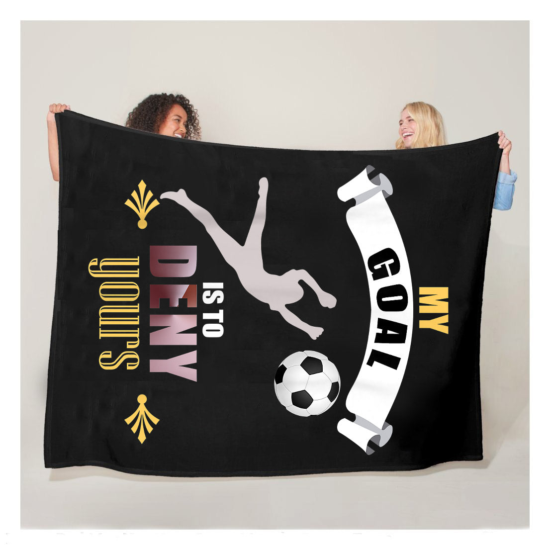 Funny My Goal Is To Deny Yours Soccer Goalie Defender Sherpa Blanket,  Soccer Outdoor Blankets, Soccer Gifts For Coach And Soccer Players, Birthday Gift For Soccer Player