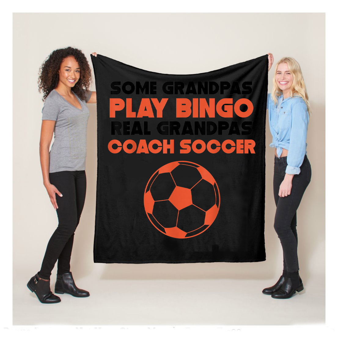 Grandpas Play Bingo Real Grandpas Coach Soccer Fleece Blanket,  Soccer Blankets, Soccer Gifts, Happy Fathers Day Gift Ideas For Grandpa