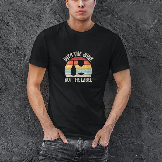 Into The Wine Not The Label Vintage Retro Pride Shirt, David Rose LGBTQ Pride T-Shirt Short Sleeve, Rainbow Gay Pride Month T-Shirt, Schitts Creek Shirt
