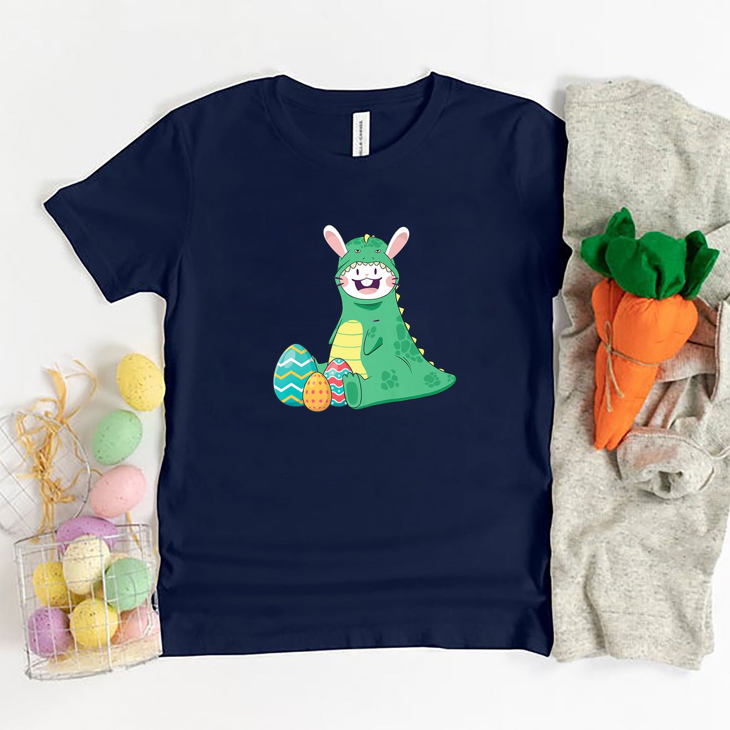 Dinosaur Easter Shirt, Cute Bunny Dino Easter Shirt, Funny Easter Shirt, Easter Gifts For Kids, Easter Gifts For Toddlers