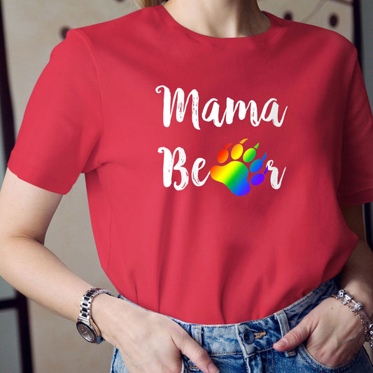 Mother Day, Mamabear Shirt, Raibow Paw T-shirt, For Mom And Mother In Law, Best Mother Day Gift Idea, Awesome Mother In Law Shirt