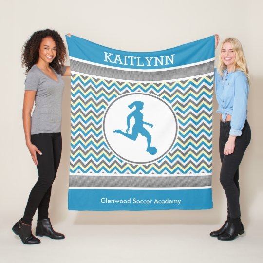 Soccer Personalize Fleece Blanket,  Soccer Blankets, Custom Soccer Gifts For Coach And Soccer Players, Custom Birthday Gift For Soccer Player